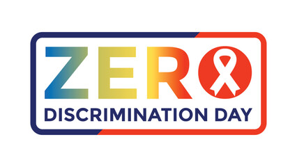 Zero Discrimination Day text template  vector design