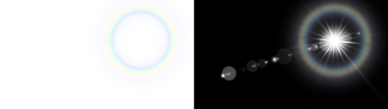 transparent sunlight special lens flare light effect.