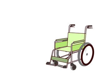 Wheelchairs, nursing care supplies Copy space available