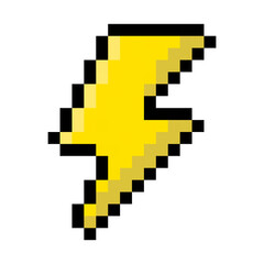 Obraz premium A 16x16 Lightning Bolt Pixel Art