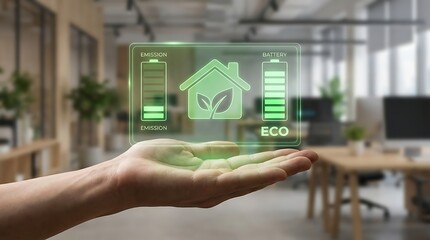 Sustainable Eco Friendly Office Environment Concept.