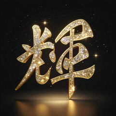 漢字1文字の意味を表現したグラフィック【輝】