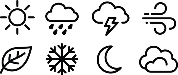 Weather icon set Vector