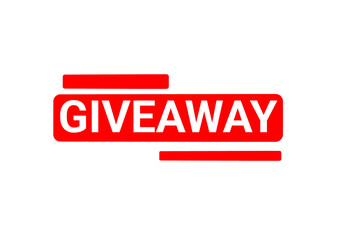 Giveaway red ribbon for social media post