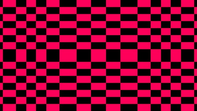 Abstract checkerboard pattern with vibrant colors and geometric design.
