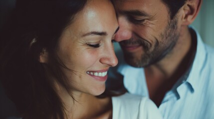 Man and a woman are hugging