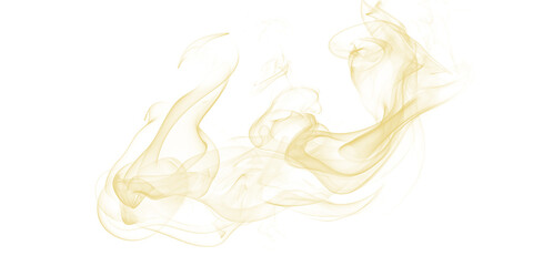 A mesmerizing display of golden smoke swirling against a dark background