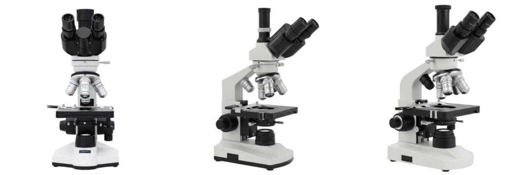 Microscope isolated on white background, school microscope, student microscope, classroom microscope, lab microscope, educational microscope, learning microscope, primary school microscope, high schoo