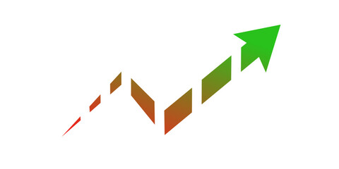 investment arrow. rising graph. sign of rising process. up arrow