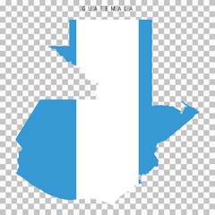 Guatemala country map with flag overlay