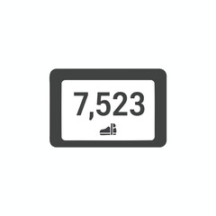 Digital Tablet Display Showing Step Count and Progress Graph for Health Tracking