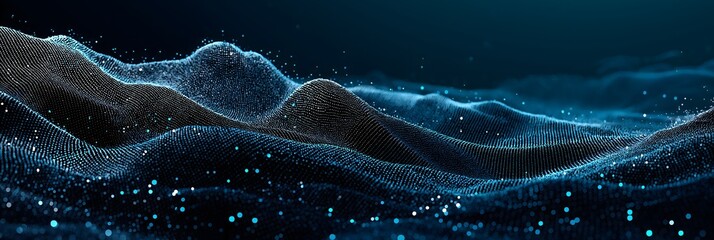 giant geometric wave made from tiny reflective particles