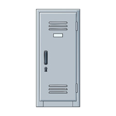 Modern Steel Lockers in a Uniform Storage Room for Secure Organization