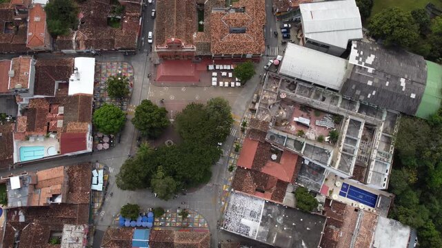 San Jeronimo, Antioquia - Colombia. January 25, 2026. Panoramic drone view. Municipality located 39.7 km from Medellin.
