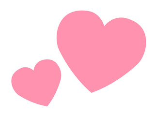 2つのハートのアイコン（ピンク）