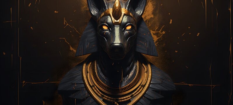 anubis vector illustration t-shirt design,generative AI