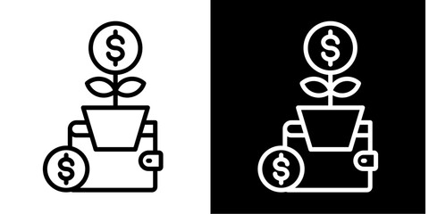 Save Money Icon Set White Mix Style Collection
