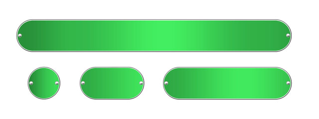 緑の金属プレートD6　セット