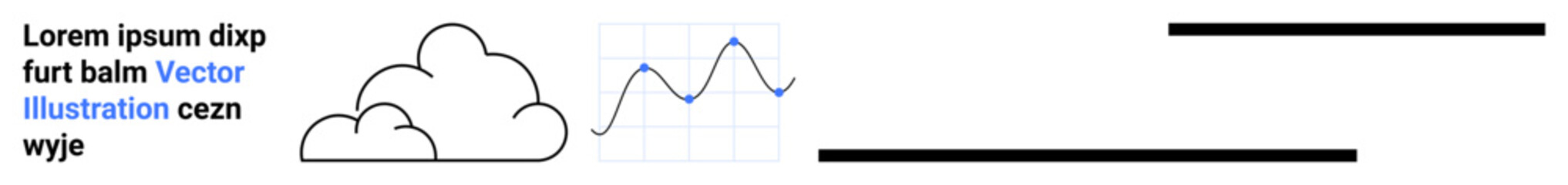 Obraz premium Data analysis, cloud computing, monitoring, performance tracking, business intelligence, internet technology. Cloud icon and graph line on a grid background. Data analysis and cloud computing concept