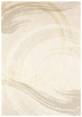 筆模様と和紙背景