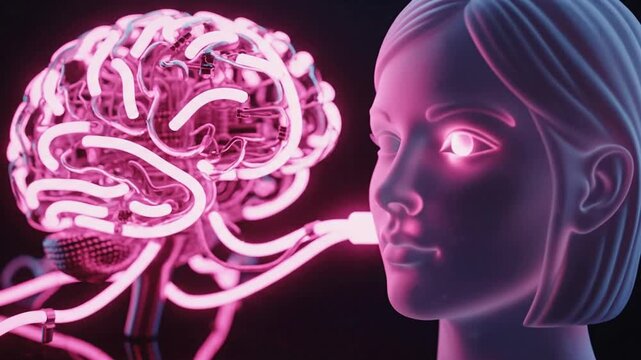 Futuristic Brainwave Technology Interface Mind Control Innovation with Cybernetic Neural Connections for A I Interaction and Cognitive Enhancement