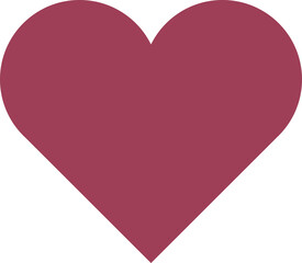 Burgundy Red Symmetrical Heart Icon