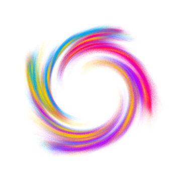 Modern colorful spray paint circular frame with transparency effect