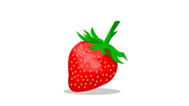 strawberries isolated on white background