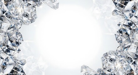 Stunning display of luminous diamonds forming a captivating border design