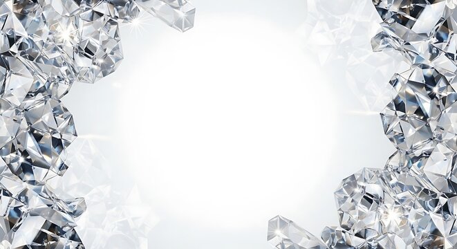 Stunning display of luminous diamonds forming a captivating border design