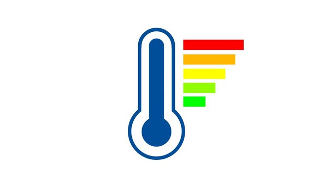 thermometer icon isolated on white background