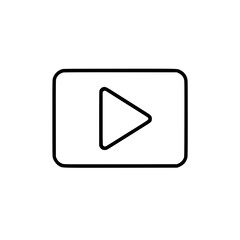 Play Video Or Play Media Flat Icon For Apps And Websites silhouette