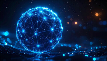 Fototapeta premium High CPM Future Enterprise Technology Concept Image 2025 - BLOCKCHAIN NETWORK ABSTRACT