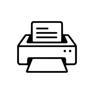 Document Desktop Printer Flat Icon For Apps And Websites silhouette
