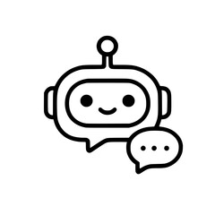 Fototapeta premium Chatbot Icon silhouette