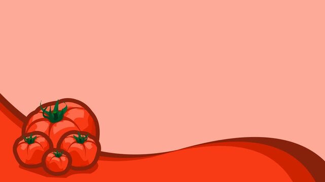 copy space with red tomato themed background