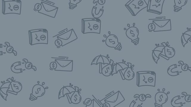 Animated Doodle Icon Background Video Preview.
