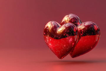 Red heart-shaped object