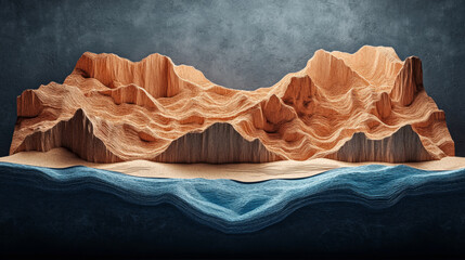 Sand sculpture landform