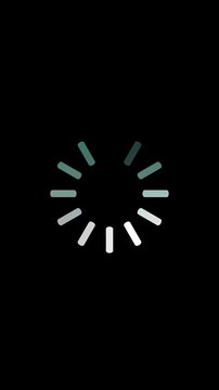 Animated circular loading mark with white background and no background.4k video concept.