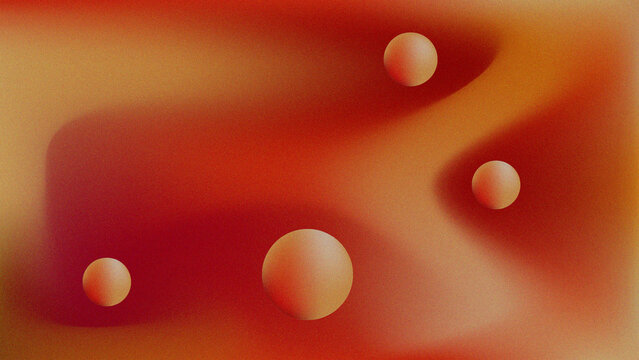 3d illustration of red blood cells flowing through a vein like liquid orange bubbles with a swiss cheese texture and yellow light patterns