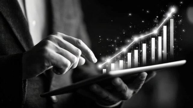 Businessperson Analyzing Financial Data