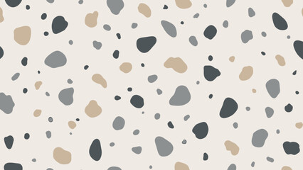 Fototapeta premium Neutral Terrazzo Pattern - Modern Speckled Abstract Background