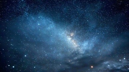 Obraz premium Stunning View of the Milky Way Galaxy with Countless Stars and Cosmic Dust in the Night Sky.