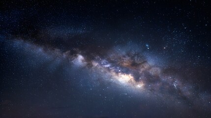 Fototapeta premium Stunning View of the Milky Way Galaxy at Night.
