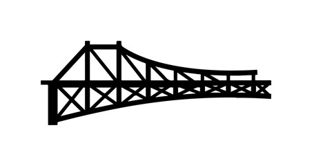 Minimalist Vector Bridge Illustration