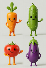funny cartoon vegetables