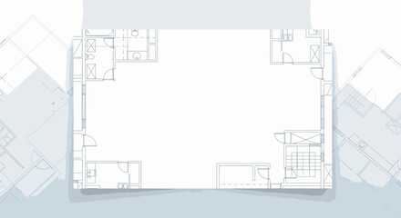 Detailed floor plan illustration of a modern house layout via ImageFX, showcasing architectural design and interior space.