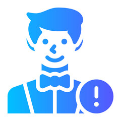 Fototapeta premium warning gradient icon