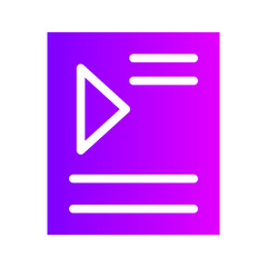 video player gradient icon